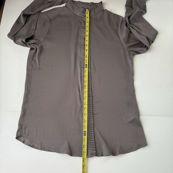 Banana Republic Accordion Ruffle Collar Shimmer Size Medium - Picture 10 of 14